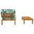 Set de canapea 2 pcs Model cu frunze Lemn Solid de Acacia GartenMobel Dekor