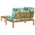 Set de canapea 2 pcs Model cu frunze Lemn Solid de Acacia GartenMobel Dekor