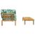Set de canapea 2 pcs Model cu frunze Lemn Solid de Acacia GartenMobel Dekor