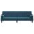 Canapea extensibilă cu cotiere, catifea albastră GartenMobel Dekor