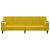 Canapea extensibilă cu cotiere, galben, catifea GartenMobel Dekor