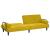 Canapea extensibilă cu cotiere, galben, catifea GartenMobel Dekor