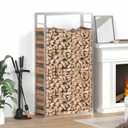 Suport pentru lemne de foc, 80x28x154 cm, oțel inoxidabil GartenMobel Dekor