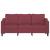 Canapea cu 3 locuri, roșu vin, 180 cm, material textil GartenMobel Dekor