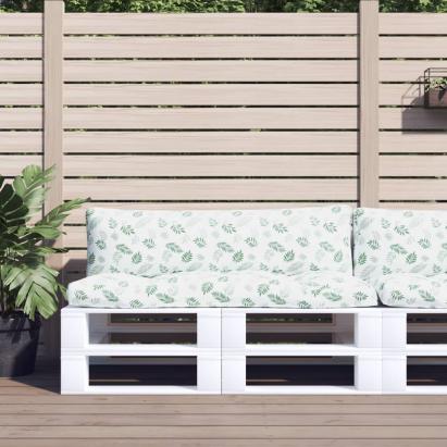 Perne pentru paleți, 2 buc., model de frunze, țesătură oxford GartenMobel Dekor