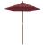 Umbrelă soare de grădină stâlp din lemn, roșu bordo, 196x231 cm GartenMobel Dekor