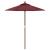 Umbrelă soare de grădină stâlp din lemn, roșu bordo, 196x231 cm GartenMobel Dekor