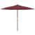 Umbrelă soare de grădină stâlp din lemn, roșu bordo, 299x240 cm GartenMobel Dekor