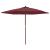 Umbrelă soare de grădină stâlp din lemn, roșu bordo, 299x240 cm GartenMobel Dekor