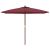 Umbrelă soare de grădină stâlp din lemn, roșu bordo, 299x240 cm GartenMobel Dekor