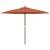 Umbrelă de soare de grădină stâlp din lemn cărămiziu 299x240 cm GartenMobel Dekor