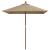 Umbrelă soare de grădină stâlp din lemn taupe 198x198x231 cm GartenMobel Dekor