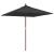 Umbrelă soare de grădină stâlp din lemn negru 198x198x231 cm GartenMobel Dekor