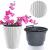 Set 2 ghivece de flori, Sandy, rotunde, 39x43.6 cm, alb, Prosperplast GartenVIP DiyLine