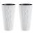 Set 2 ghivece de flori, Sandy Slim, rotunde, inalte, 29.7x53.1 cm, alb, Prosperplast GartenVIP DiyLine