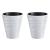 Set 2 ghivece de flori, Sand, rotunde, 38.8x43.6 cm, alb, Prosperplast GartenVIP DiyLine