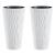 Set 2 ghivece de flori, Sandy Slim, rotunde, inalte, 39x70.8 cm, alb, Prosperplast GartenVIP DiyLine