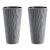 Set 2 ghivece de flori, Sandy Slim, rotunde, inalte, 29.7x53.1 cm, gri, Prosperplast GartenVIP DiyLine