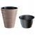Set 2 ghivece de flori, Sand, rotunde, 38.8x43.6 cm, cafeniu, Prosperplast GartenVIP DiyLine