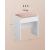 VASAGLE Taburet masa toaleta tapitat cu catifea, picioare cu protectii, 29x45x45 cm, alb si roz Household NewTrend