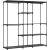 SONGMICS Dulap portabil pentru haine cu 3 bare de suspendare si rafturi, structura metalica, 43x182x182 cm, negru Household NewTrend