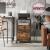 VASAGLE Dulap mobil 42x44x69 cm, cu 2 sertare si roti cu frana, compartiment deschis si suport dosare, PAL si otel, maro rustic si negru Household NewTrend