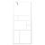 Perete cabină duș walk-in alb 90x195 cm sticlă ESG GartenMobel Dekor