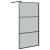 Paravan duș walk-in negru 115x195 cm sticlă ESG culoare închisă GartenMobel Dekor