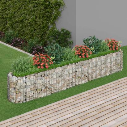 Strat înălțat gabion, 330x50x50 cm, fier galvanizat GartenMobel Dekor