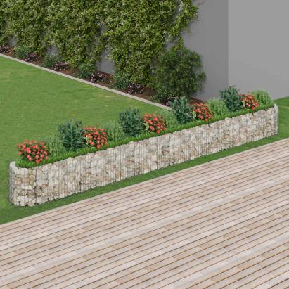 Strat înălțat gabion, 540x50x50 cm, fier galvanizat GartenMobel Dekor