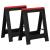 Estacade lucru pliabile 2 buc negru & roșu 350 kg polipropilenă GartenMobel Dekor