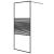 Paravan de duș walk-in negru 90x195 cm sticlă ESG transparentă GartenMobel Dekor