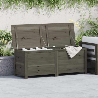 Cutie de perne de exterior antracit 150x50x56cm lemn masiv brad GartenMobel Dekor
