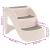 Scări pliabile pentru câini în 3 trepte crem 50x38x38cm plastic GartenMobel Dekor