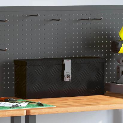 Cutie de depozitare, negru, 50x15x20,5 cm, aluminiu GartenMobel Dekor