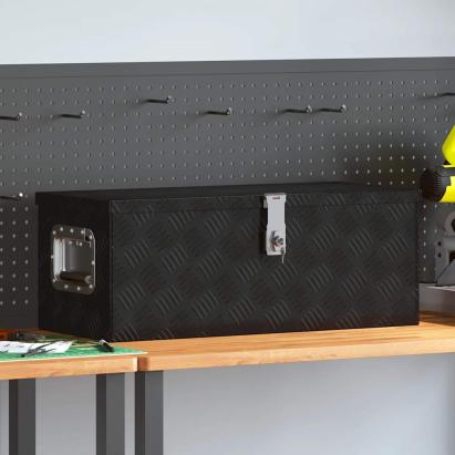 Cutie de depozitare, negru, 70x31x27 cm, aluminiu GartenMobel Dekor