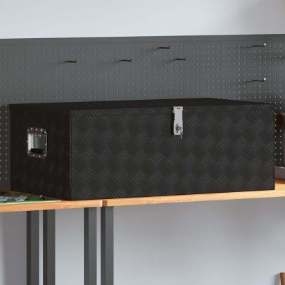 Cutie de depozitare, negru, 100x55x37 cm, aluminiu GartenMobel Dekor