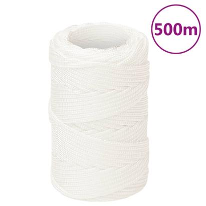 Frânghie de barcă, alb complet, 2 mm, 500 m, polipropilenă GartenMobel Dekor