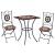 Set de bistro mozaic, 3 piese, cărămiziu & alb, placă ceramică GartenMobel Dekor