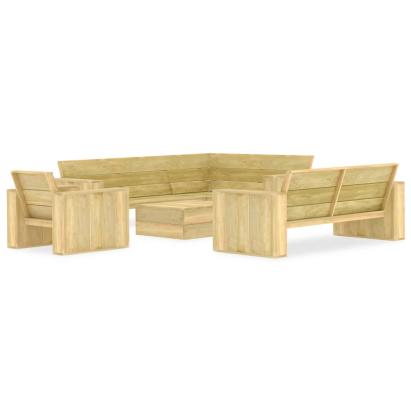 Set mobilier de grădină, 4 piese, lemn de pin tratat GartenMobel Dekor
