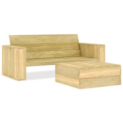 Set mobilier de grădină, 2 piese, lemn de pin tratat GartenMobel Dekor