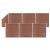 Set panouri gard, 6 pătrate + 1 oblic, maro, 1138x186 cm, WPC GartenMobel Dekor