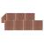 Set panouri gard, 7 pătrate + 1 oblic, maro, 1311x186 cm, WPC GartenMobel Dekor