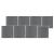 Gard de grădină, gri, 1391 x 186 cm, WPC GartenMobel Dekor