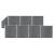 Set panouri gard, 7 pătrate + 1 oblic, gri, 1311x186 cm, WPC GartenMobel Dekor