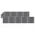 Set panouri gard, 9 pătrate + 1 oblic, gri, 1657x186 cm, WPC GartenMobel Dekor
