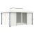 Pavilion cu perdea, alb crem, 4 x 3 m, aluminiu GartenMobel Dekor
