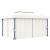 Pavilion cu perdea, alb crem, 4 x 3 m, aluminiu GartenMobel Dekor