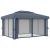 Pavilion cu perdea, antracit, 4 x 3 m, aluminiu GartenMobel Dekor