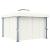 Pavilion cu perdea, alb crem, 3 x 3 m, aluminiu GartenMobel Dekor